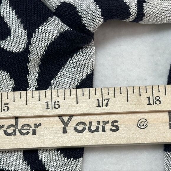 Laurel by Escada‎ Womens Cardigan Size 34  Blue Silver Italy Virgin Wool Blend - Picture 5 of 8